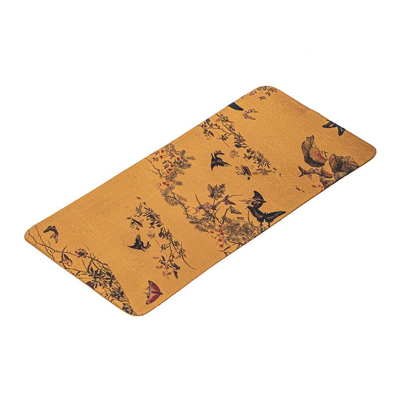 Xiangyunsha Double-Sided Waterproof Zen Tea Mat - High-End Chinese Style Dry Brew Tray Cloth