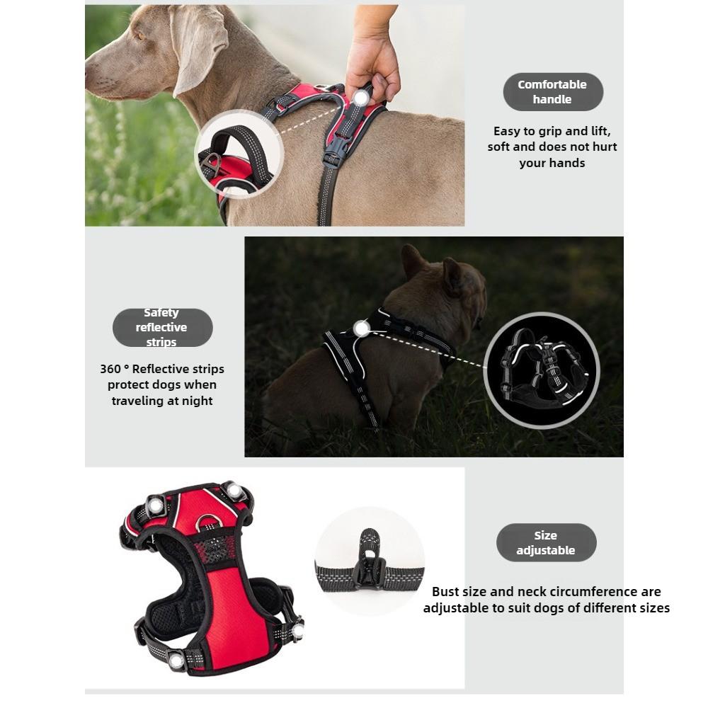 Chest Strap Vest Type Corgi Medium Golden Retriever Large Dog Walking Dog Chest Back Pet Dog Free Pullover