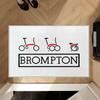 Abstract Art Bicycle Brompton Door Mat Floor Mats Non-slip Pad Rug Slip-resistant Clean Feet Entrance Mat Decoration for Bedroom