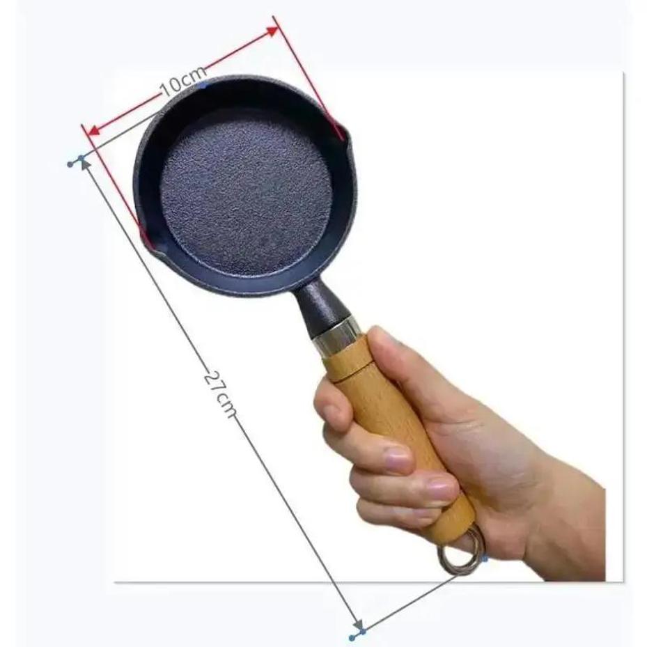 Mini Cast Iron Frying Pan Non Stick Fried Eggs Dumplings Cooking Utensils Breakfast Hot Frying Pan Outdoor Portable Frying Pan