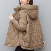 Veste Mi-Longue Légère en Duvet pour Femme - Hiver 2024 Coupe Ample, Polyvalente, Petite Taille, Manteau en Duvet de Canard Style Maman