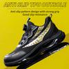 Steel Toe Shoes Men Work Boots Rotary Buckle Work Sneakers Puncture-Proof Anti-smash  Protective Shoes Lightweight Safety Shoes