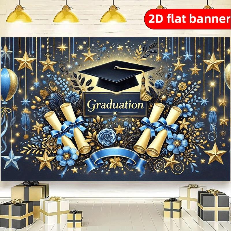 2D background fabric, dream filled party decoration background banner during graduation ceremony