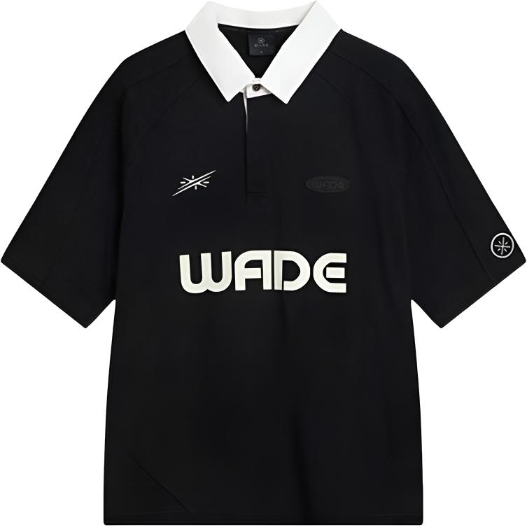 

Li-Ning Футболка мужская с воротником поло, цветными блоками и надписью, удобная, универсальная, свободного кроя, с коротким рукавом APLV025-4 XL