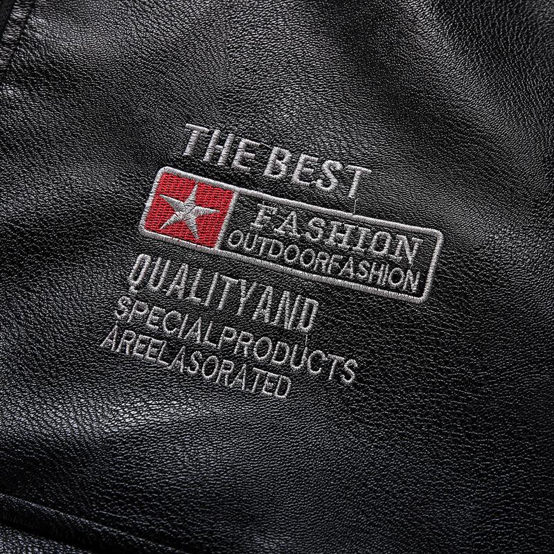 Moda in pelle da uomo autunnale Abbigliamento da motociclista Giacca in pelle sottile da uomo Cappotto da uomo Air Force