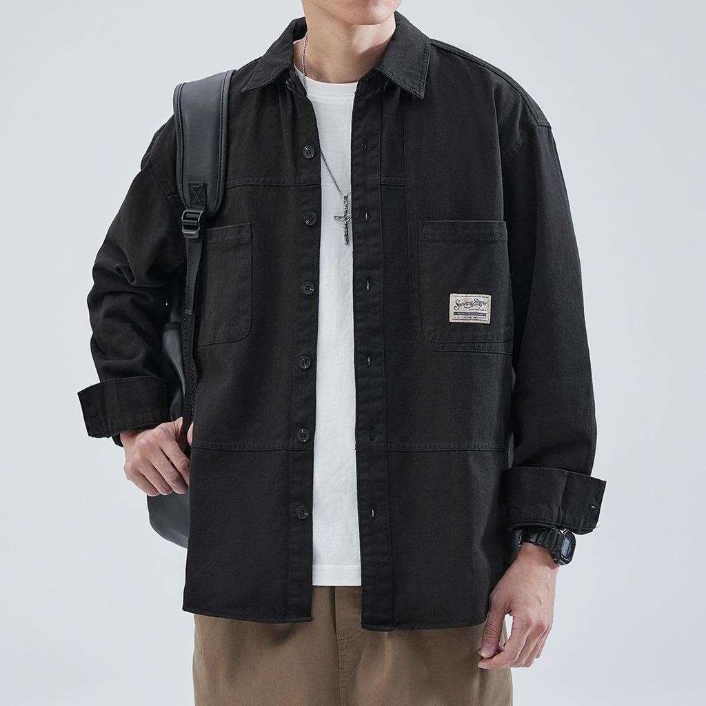 Men's Japanese Style Casual Spring & Autumn Workwear Shirt Jacket