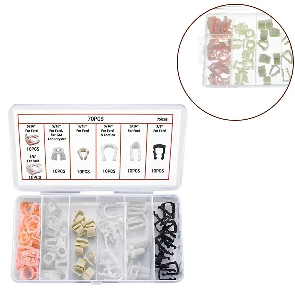 70Pcs/set  Fuel Line Retainer Clip Assortment Universal Fuel Line Retainer Clip Kit For Ford Car Accessory