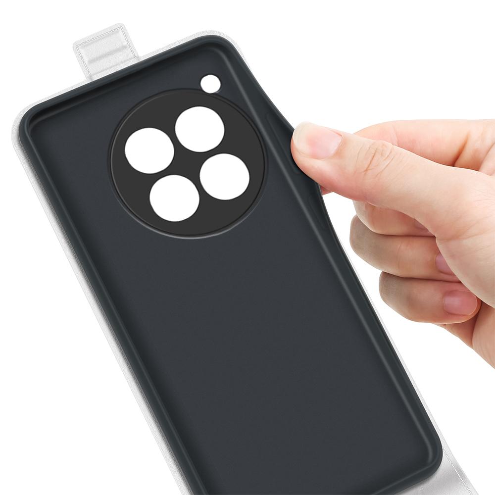 For OnePlus 12R 5G/Ace 3 5G Case Vertical Flip Phone Cover Crazy Horse Texture