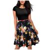 Women's Sunskirt Summer Dress Pullover Round Neck Printed Slim Fit Short Sleeve Dress Beach Dress Plus Size