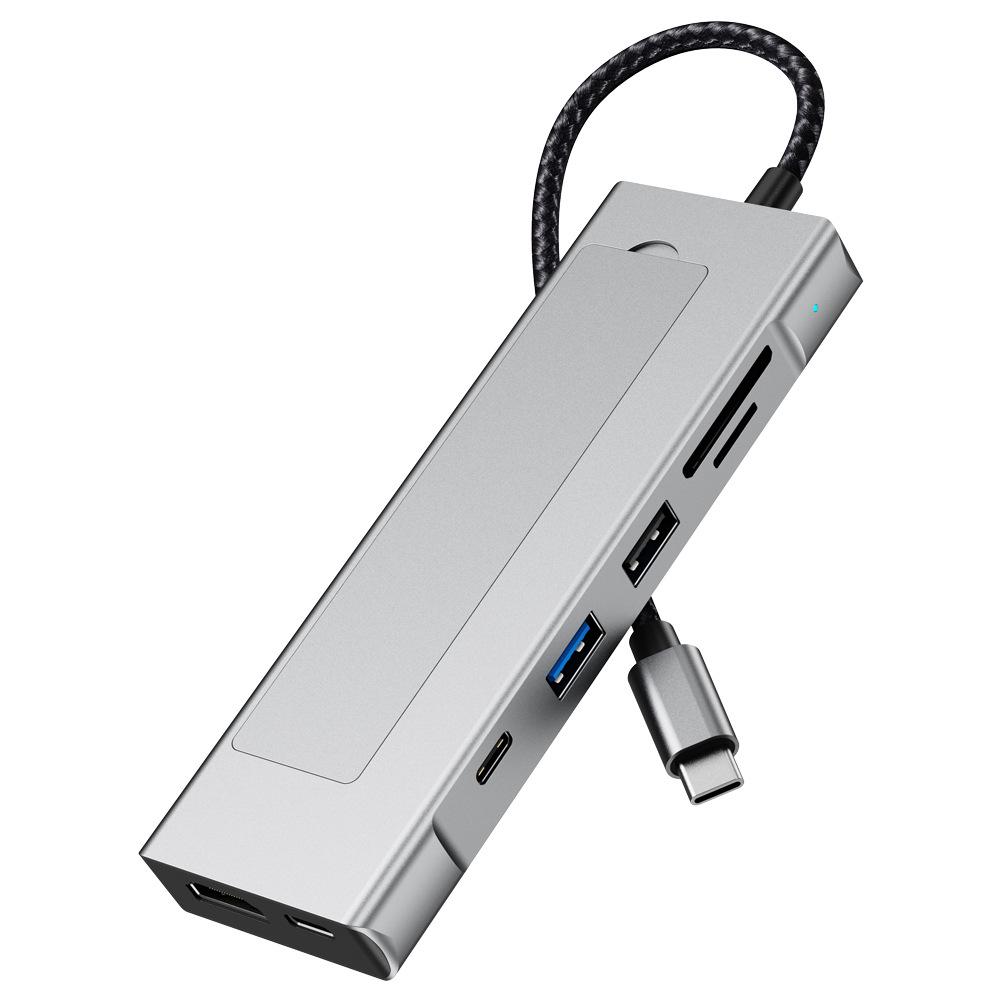 M.2 SSD Enclosure Dock with Type-C Hub 3.2, 10G Multi-Port Docking