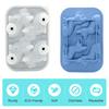 Silicone Ice Cube Tray Corgi Shapes Ice Cube Mold Built-in Funnel Large Craft Tray for Whiskey Cocktails Bourbon DIY Chocolate Soap Maker