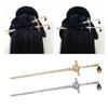 Fashionable Chinese Swords Tassels Hair Jewerly Accessories Decoration for Women Featuring Gold and Silver Finishes