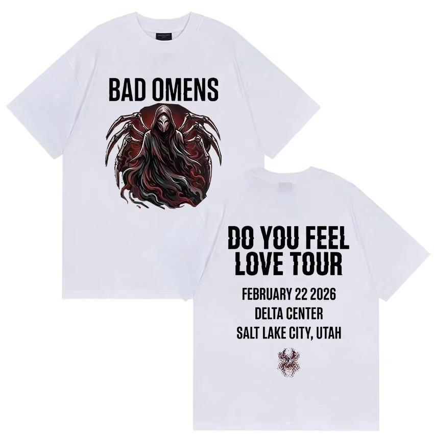 Rock Band Bad OUnisexs Do You Feel Love Tour 2026 Tshirt Unisex and Women Summer Gothic Clothing Fashion Round Neck Short Sleeved Top