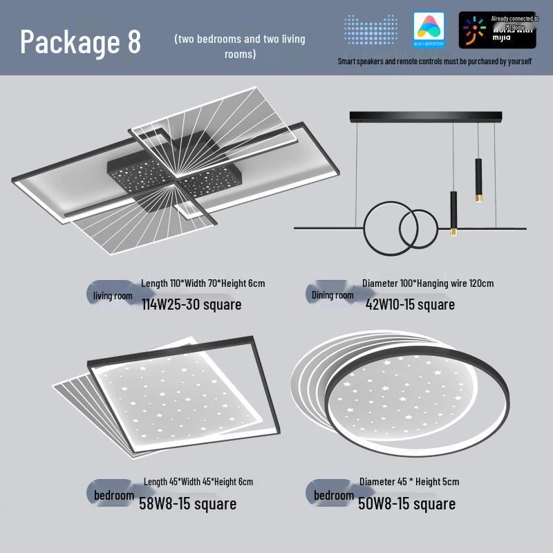 Smart Ceiling Light Package for Living Room - Compatible with Mijia Xiaoai Control