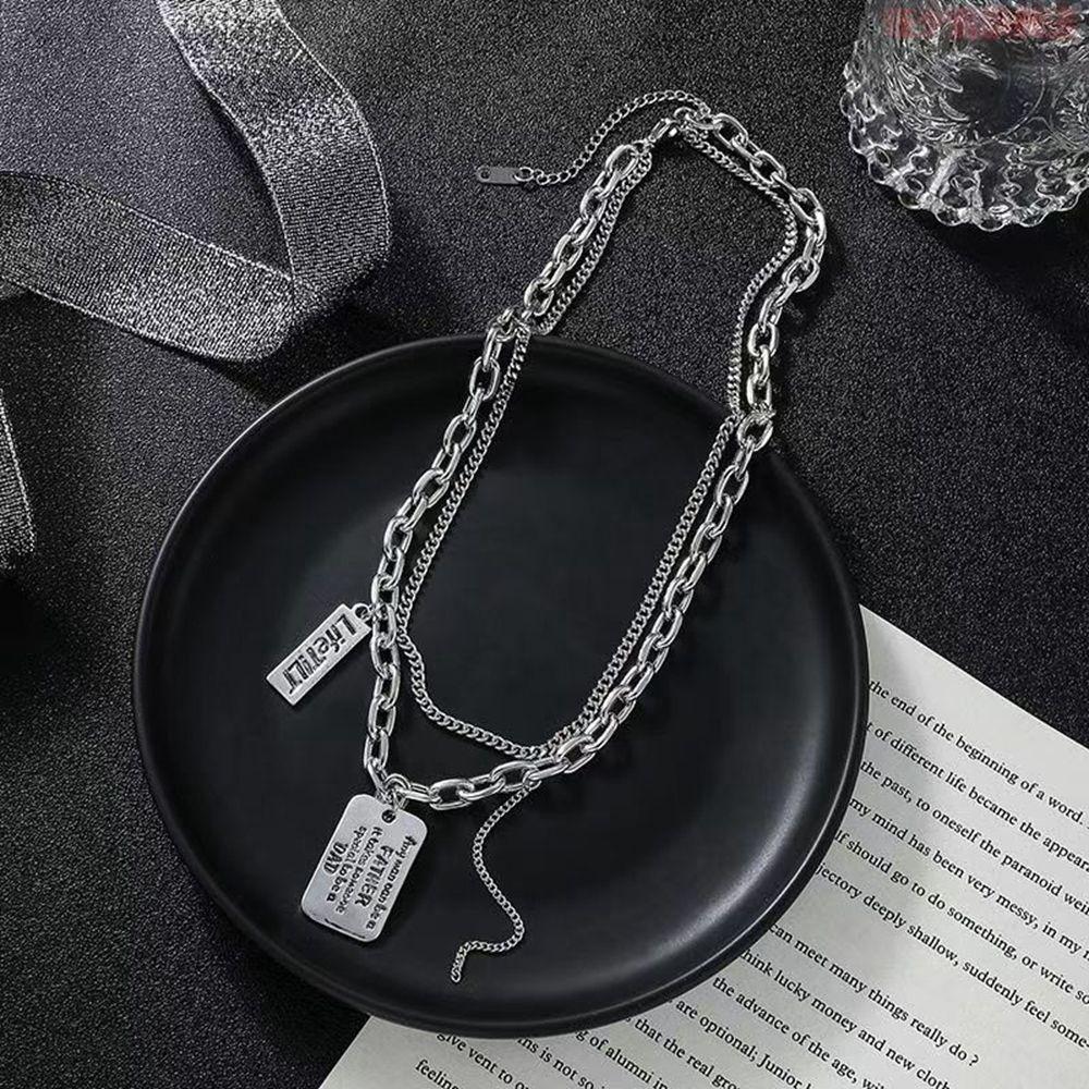 Halskette Geometrie Koreanischer Stil Halskette Punk Halskette Damen Schlüsselbein Kette Buchstaben Halskette