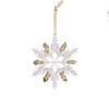 Gold-Edged Acrylic Snowflake Christmas Tree Pendant for Window Display