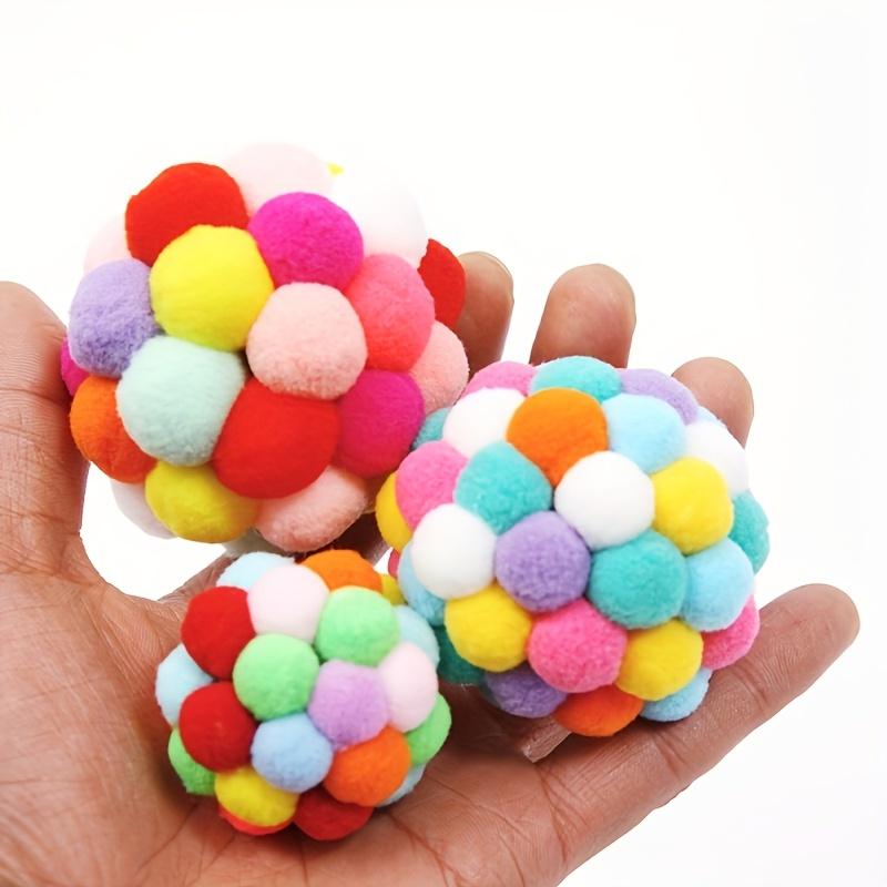 Cat Ball Toy Pet Elastic Bell Ball Self-Amusement Ball Ball Teething Toy for Indoor Cats And Kittens Random Color, None Battery