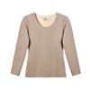 Ropa interior térmica para mujer, ropa de otoño sin costuras para mujer con una base gruesa de cachemira, lana individual de otoño e invierno otoño