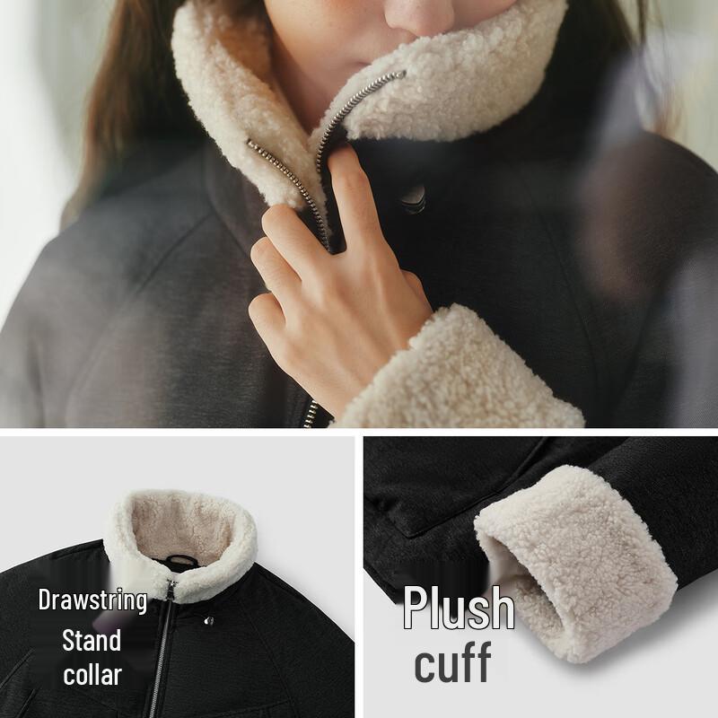 Semir Damen Faux Denim Patchwork Daunenjacke