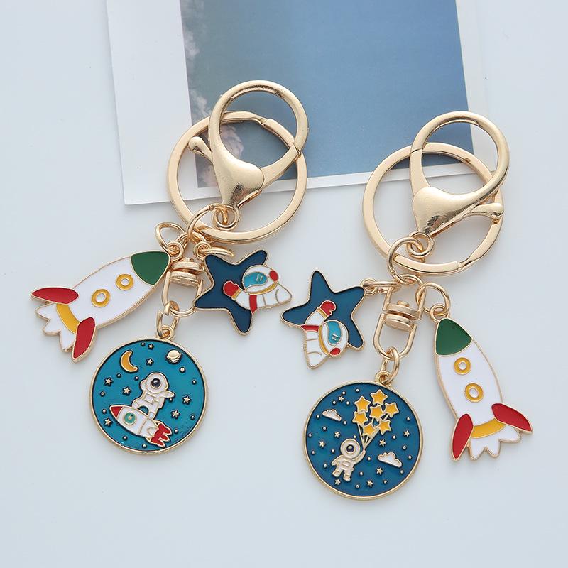 Cute Alloy Astronaut Keychain Pendant