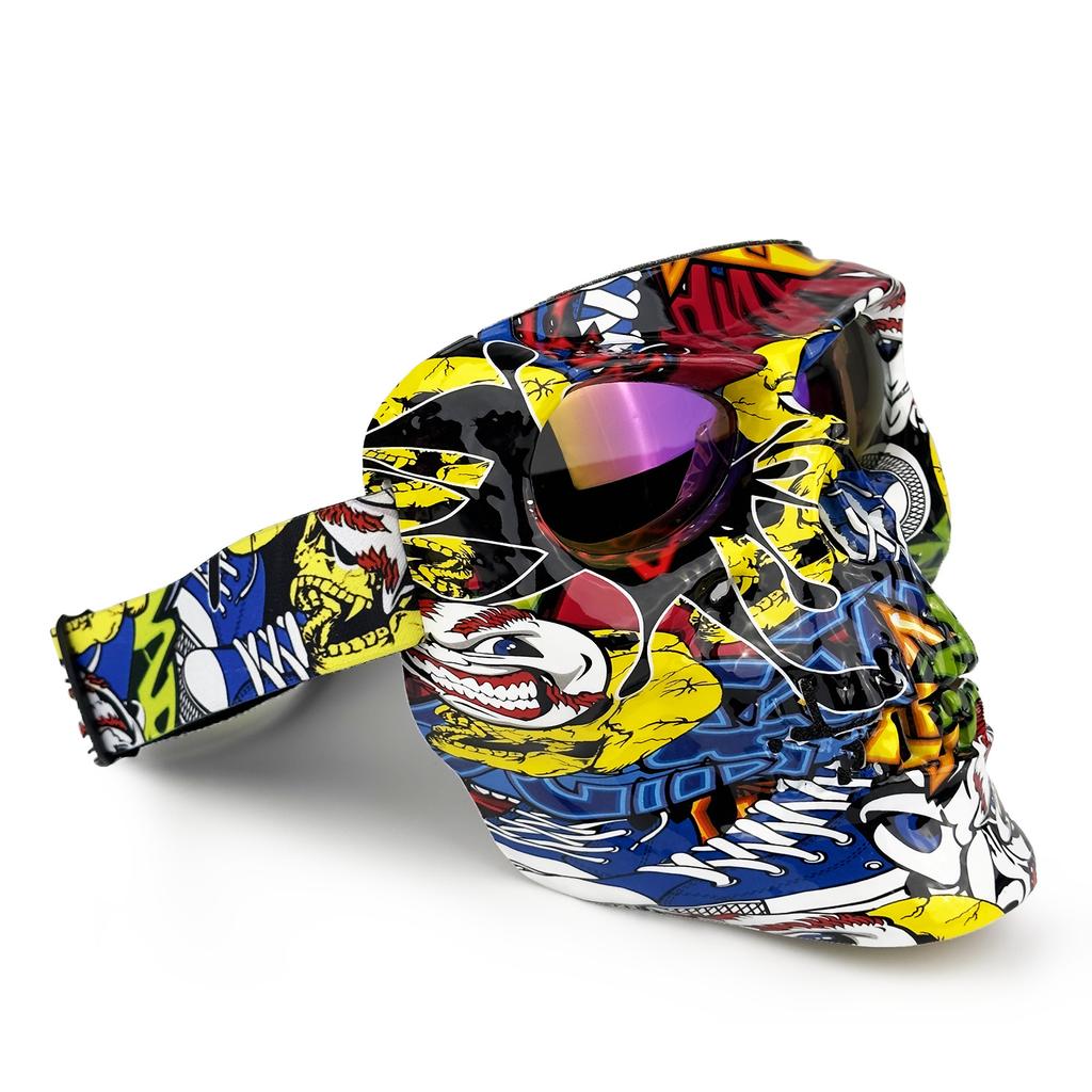 Glasses Water Turning Ghost Head Goggles Mask Motorcycle Riding Mask Windproof Warm Outdoor Protection