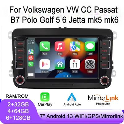 7" Automobilinis grotuvas Mirrorlink FM WIFI GPS RDS Multimedija Belaidis Carplay Volkswagen VW CC Passat B7 Polo Golf 5 6 Jetta mk5 mk6