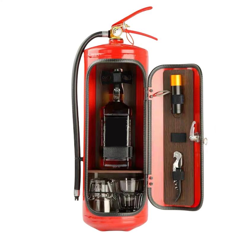 Fire Extinguisher Mini Bar Liquor Wine Storage Boxes Wine Cabinet Desktop Decoration Creative Novelty Bar Cabinet Liquor Wine