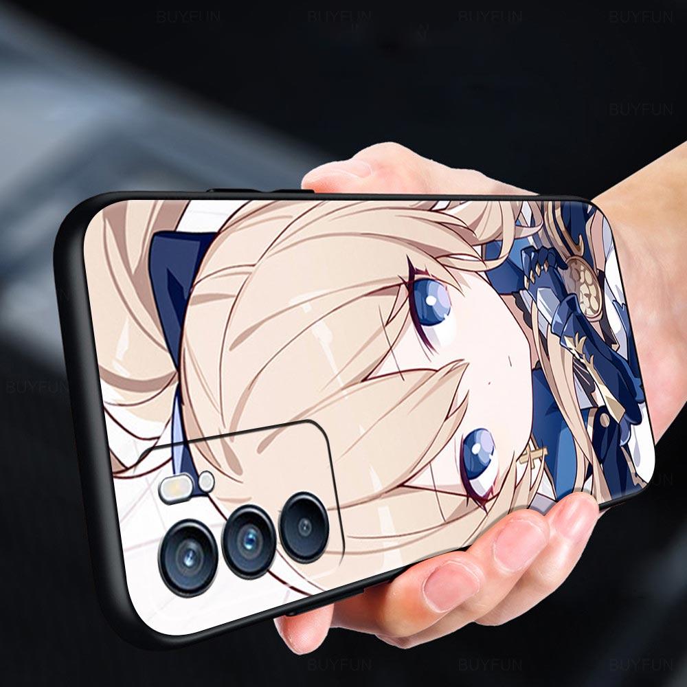 Genshin Impact Game Phone Case For Oppo A54 A53 A52 A9 2020 A15 A95 A16 A76 A74 A12 Find X5 Reno7 Reno6 Pro Plus 5G Black Cover