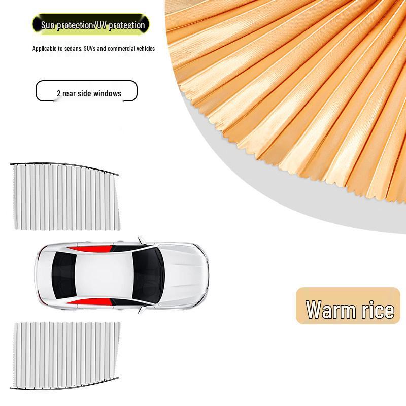 Magnetic Car Privacy Sunshade Curtains for Small Cars - Sliding Rail, Heat Insulation, Side Window Protection
