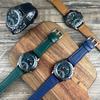 JYL Men's Watch  Round Faux Leather Strap