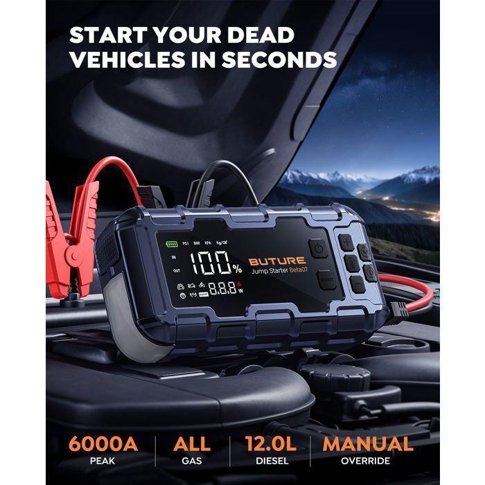 Autobatterie-Booster - BAZARLAND30 - 160PSI - 26800mAh - Schnellladung 45W - Universell