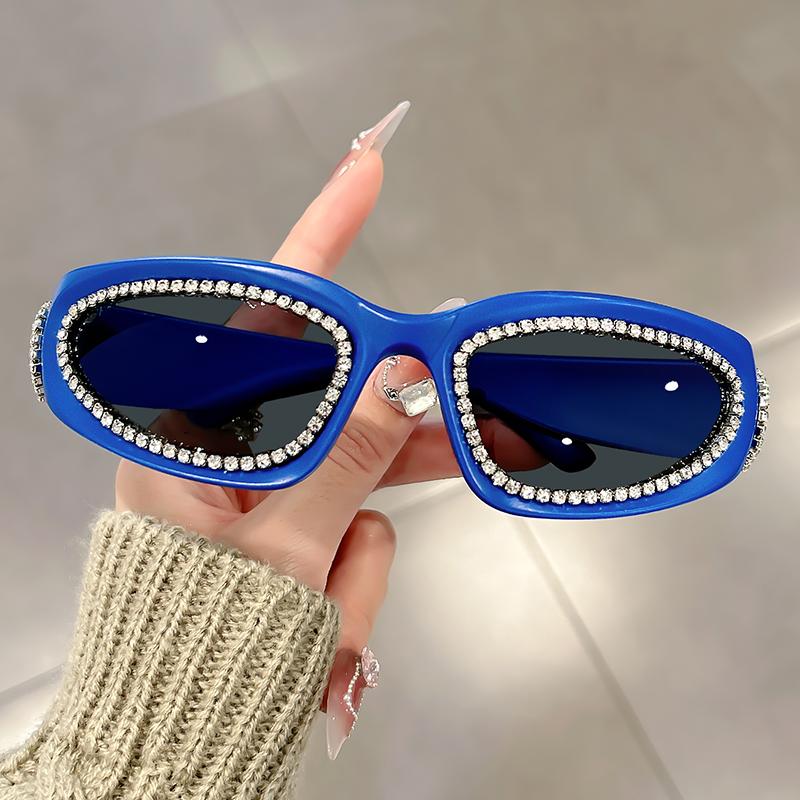 Fashionable diamond-encrusted glasses, trendy and individual-style decorative glasses, outdoor bicycle goggles, sunglasses