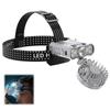 Foldable Rechargeable Headlamp Rechargeable Cooling Fan Headlamp Portable Head Light  Hiking