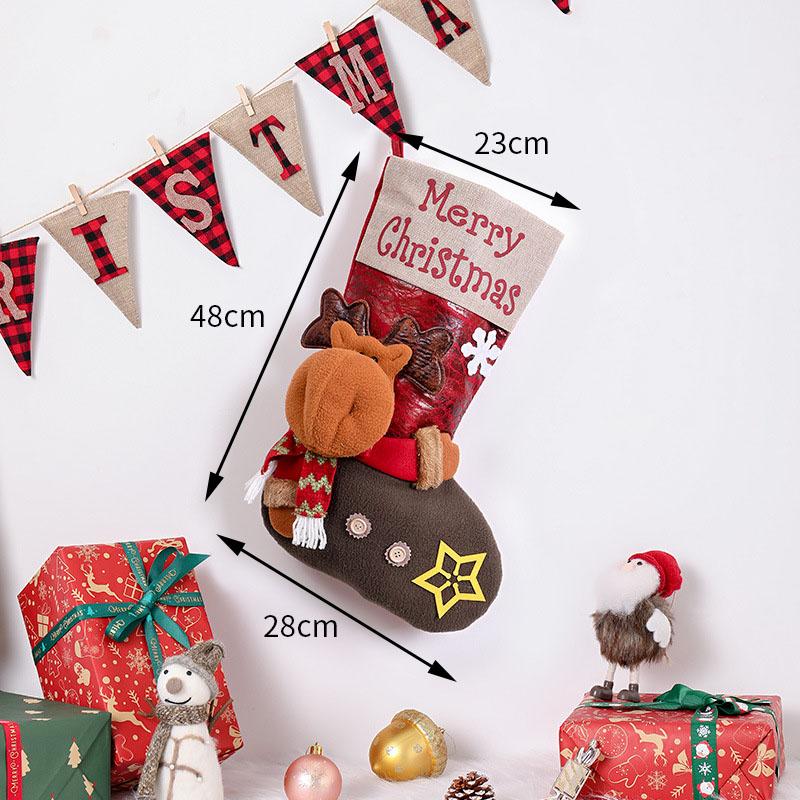 Christmas Decoration Christmas Socks Ornaments Pendant Small Boots Children New Year Candy Bag Gift Fireplace Tree Jewelry