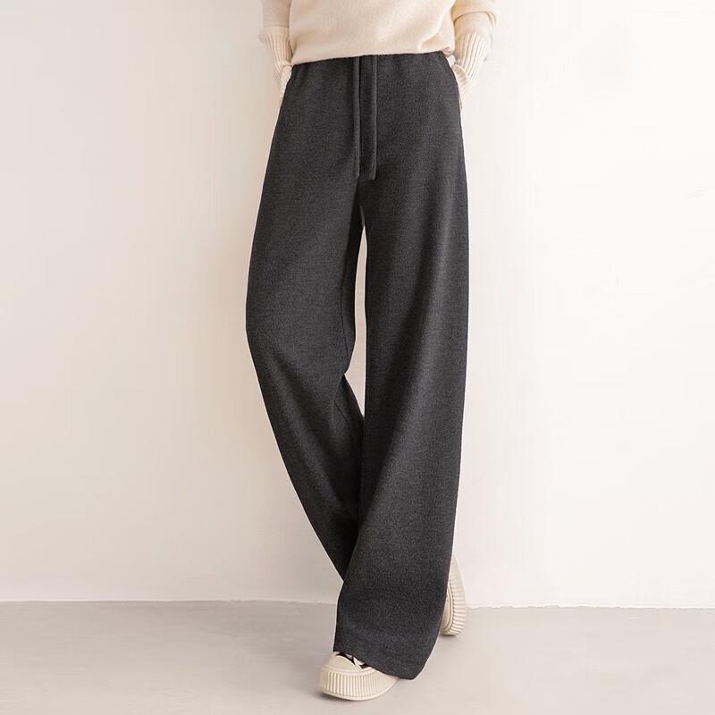 Women's Relaxed Fit High Waist Drawstring Twill Pants