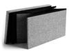 Folding fabric pouf DIEGO gray size XL