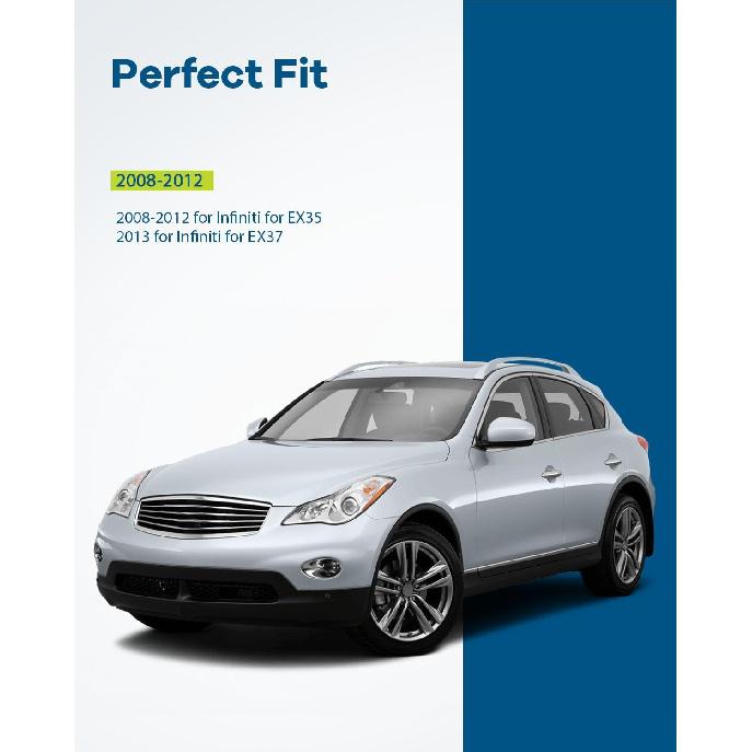 LUJUNTEC Exterior Rear Driver Left Passenger Right Side Door Handle Replacement for 2008-2012 for Infiniti for EX35,2013 for Infiniti for EX37 Chrome