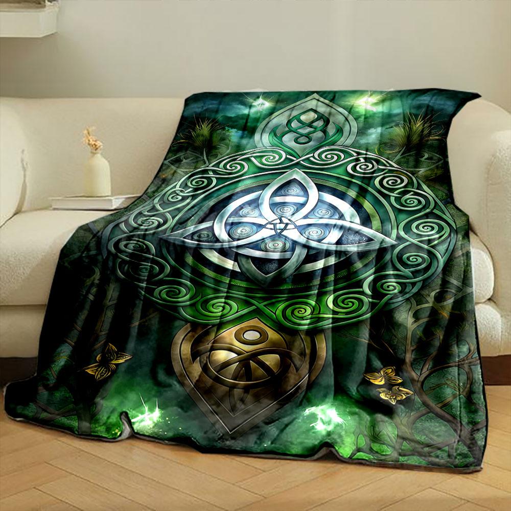 Keltisches Knotenmuster Decke Schlafzimmer Decke für Wohnzimmer Sofa Mittagspause Weicher Überwurf für Freundes Festival Geschenk