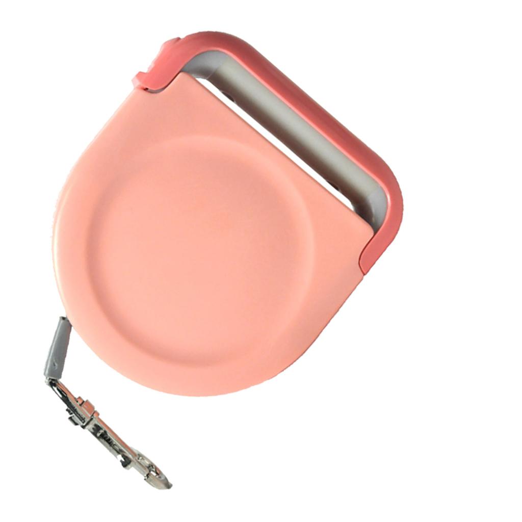 Portable Automatic Dog Leash Retractable Strong Strength Pet Traction Leash for Dog Walking Pink