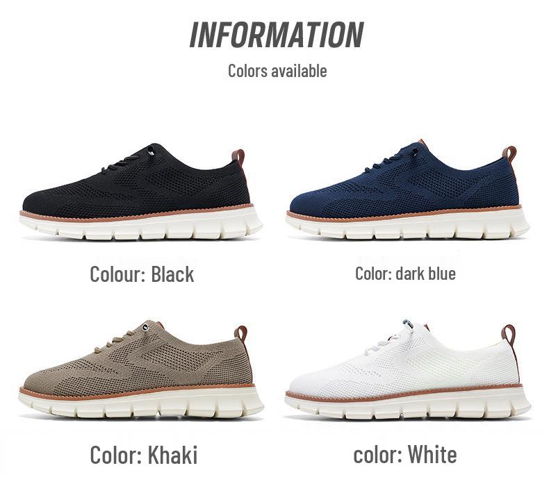 Men's Lightweight Breathable Flyknit Casual Loafers Plus Size Shoes