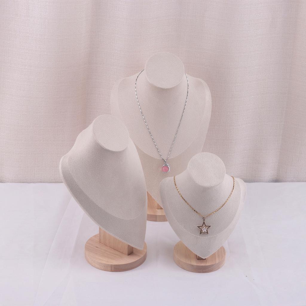 Velvet Portrait Necklace Display Pendant Organizer Jewelry Display Stand Jewelry Mannequin Bust Necklace Pendant Window Display