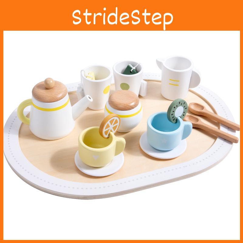 Play Kitchen Kids Set With Wooden Tea Pot And Accessories For Daily Gift