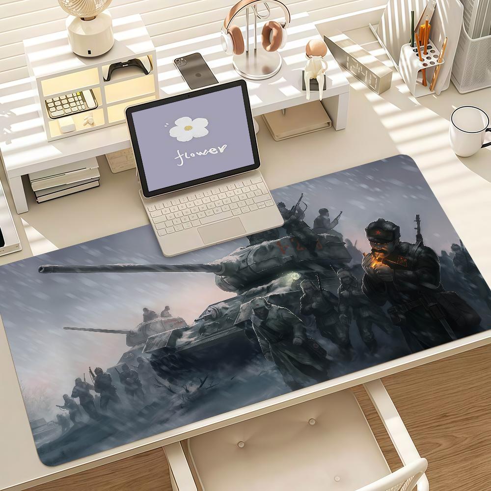 Game Wworld Of Ttanks Mouse Pad Anti Slip Rubber Edge Locked Thickened Laptop Gaming Desk Mat