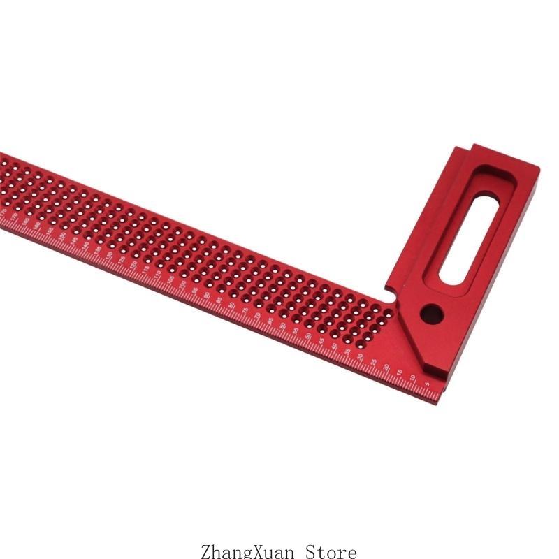 Woodworking Measurement Ruler Hole Positioning Gauge Ruler T-Type Carpentry Tool 3XUF