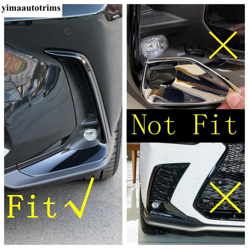 Car Front Fog Lamp Light Frame Ring Cover Trim For LEXUS NX 260 350h NX260 NX350h  - 2025 ABS Chrome Accessories Exterior
