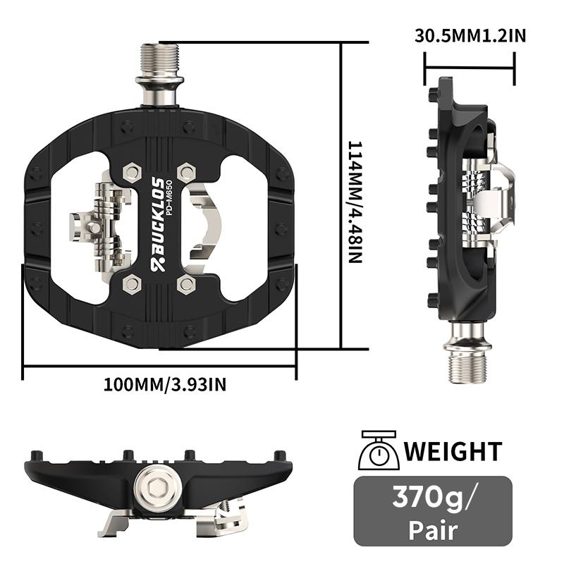 BUCKLOS Dağ Bisikleti Pedalları Mühürlü Rulman Çift Kilitsiz Düz & Kilit Pedalı Shimano SPD için Naylon Bisiklet Pedalları Bisiklet Parçaları