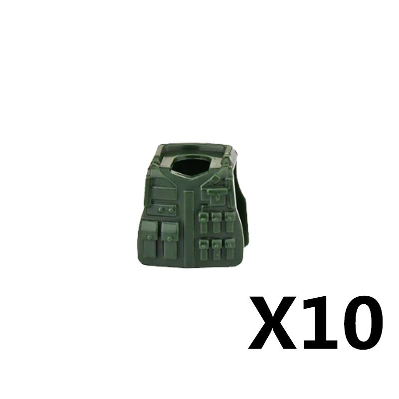 MOC Militärfigur Zubehör Bausteine Alpha SWAT Helm Weste Rucksack Knieschoner Nachtsichtgeräte Steine Spielzeug K017