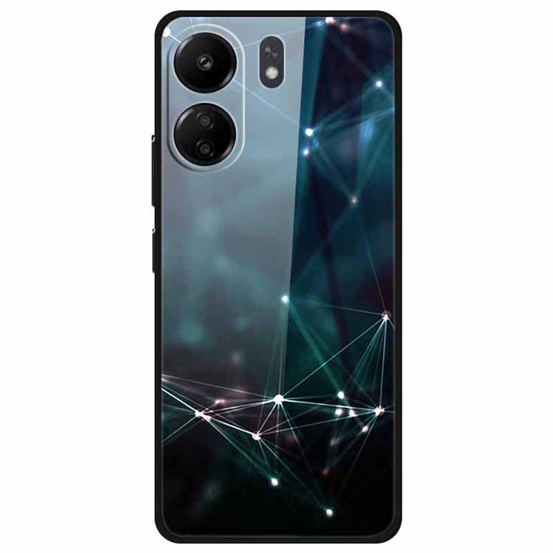 Pro Xiaomi Redmi 13C 4G/Poco C65 4G Pouzdro Vzor Tvrzené Sklo Ochrana proti Pádu Kryt na Telefon