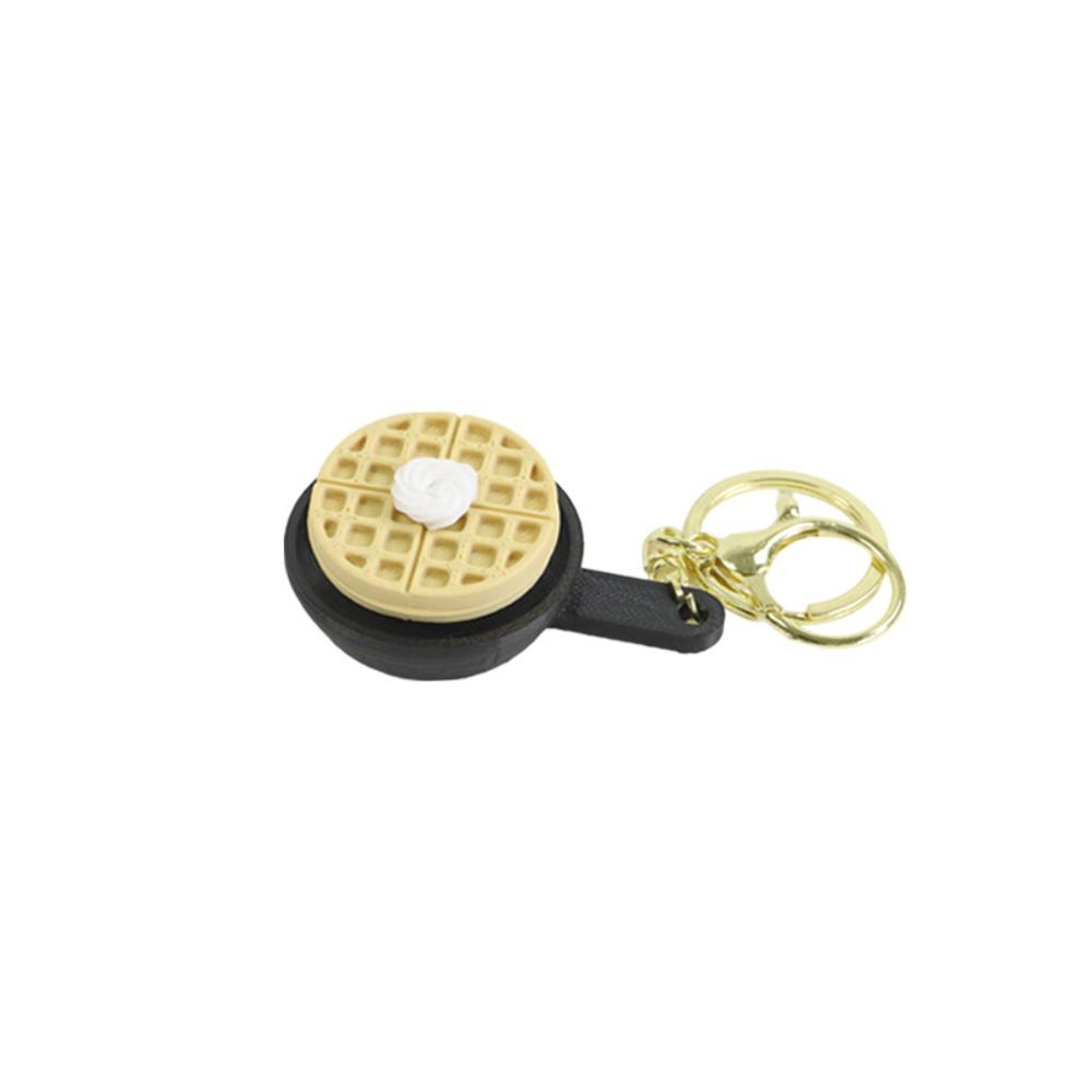 Rabbit cake Cheesecake Pendant Mini Cartoon Keyboard Fidget Toy Waffle Cake Keychain  Daily Style E