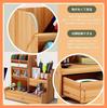Molioon Desktop Storage Pen Wooden Pen Multifunctional Stationery Assembly Scandinavian Large for Adults Box, Holder, Stand, Organizer, Required,